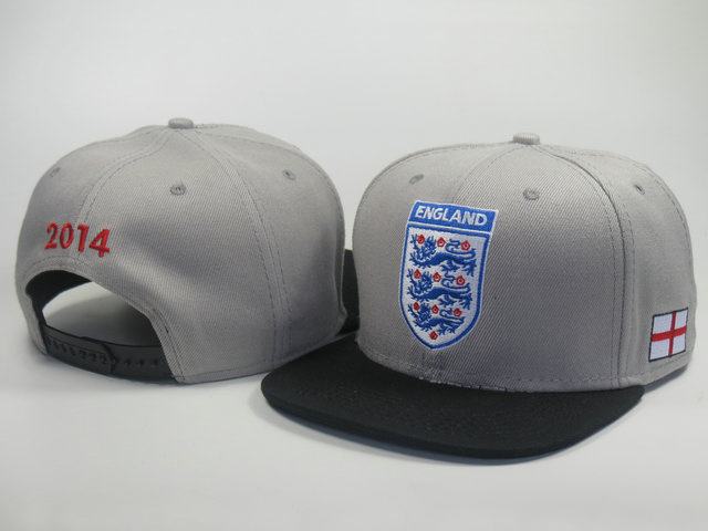 England 2014 World Cup Grey Snapback Hat LS 0617